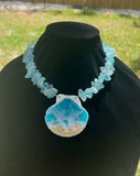 Sea shell (Real dyed Quartz blue)